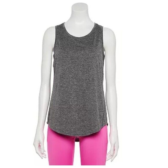 tek gear Tops - Tek Gear Activewear Top women Size XXL Color Charcoal Reflective Top Logo B2